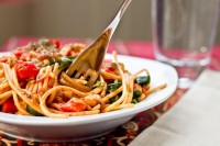 Olive Oil Pasta with Walnuts, Lentils, and Red Peppers IMG_2090-2