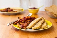 Easy Weeknight Dinner: Crispy Breaded Tofu Strips & Sweet Potato Fries IMG_6318