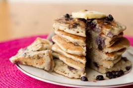 Vegan & Gluten-Free Vanilla Blueberry Buckwheat Pancakes