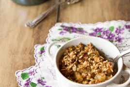 Cardamom Almond Pear Crisp for Two