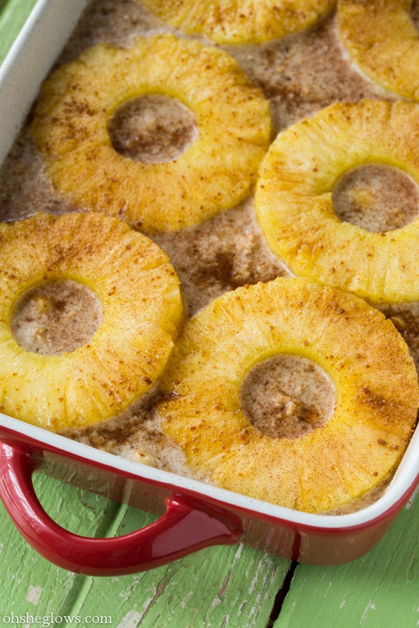 Tropical Pineapple Boozy Baked Oatmeal — Oh She Glows