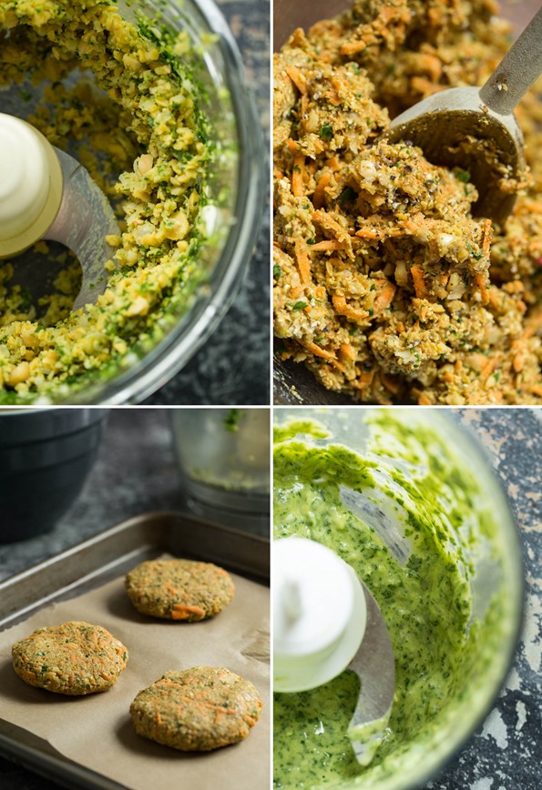 moroccanyamveggieburgers   Moroccan Yam Veggie Burgers with Cilantro Lime Tahini Sauce