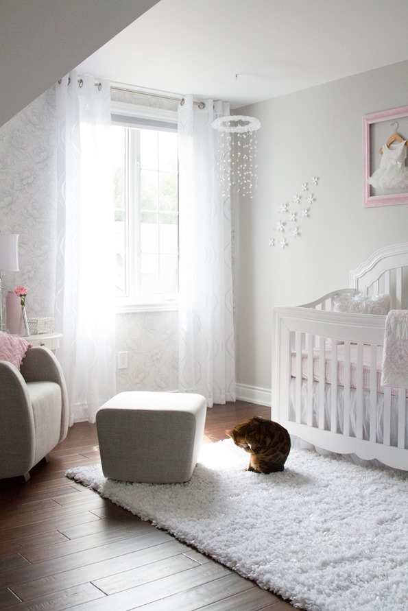 Pink and Gray Baby Girl Nursery Tour — Oh She Glows