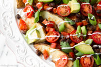Friday FAQs: What to serve with vegan Caesar salad, subs for cashews, nutritional info for #osgeveryday, and more potatoandblackbeannachos-3286