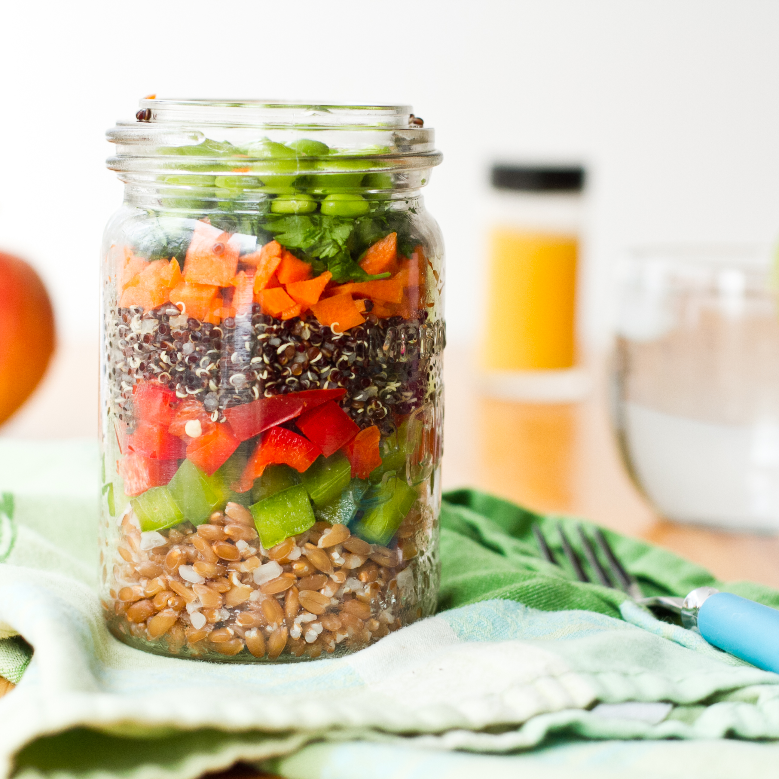 Whole Foods Inspired Layered Salad with Orange Ginger Dressing — Oh She ...